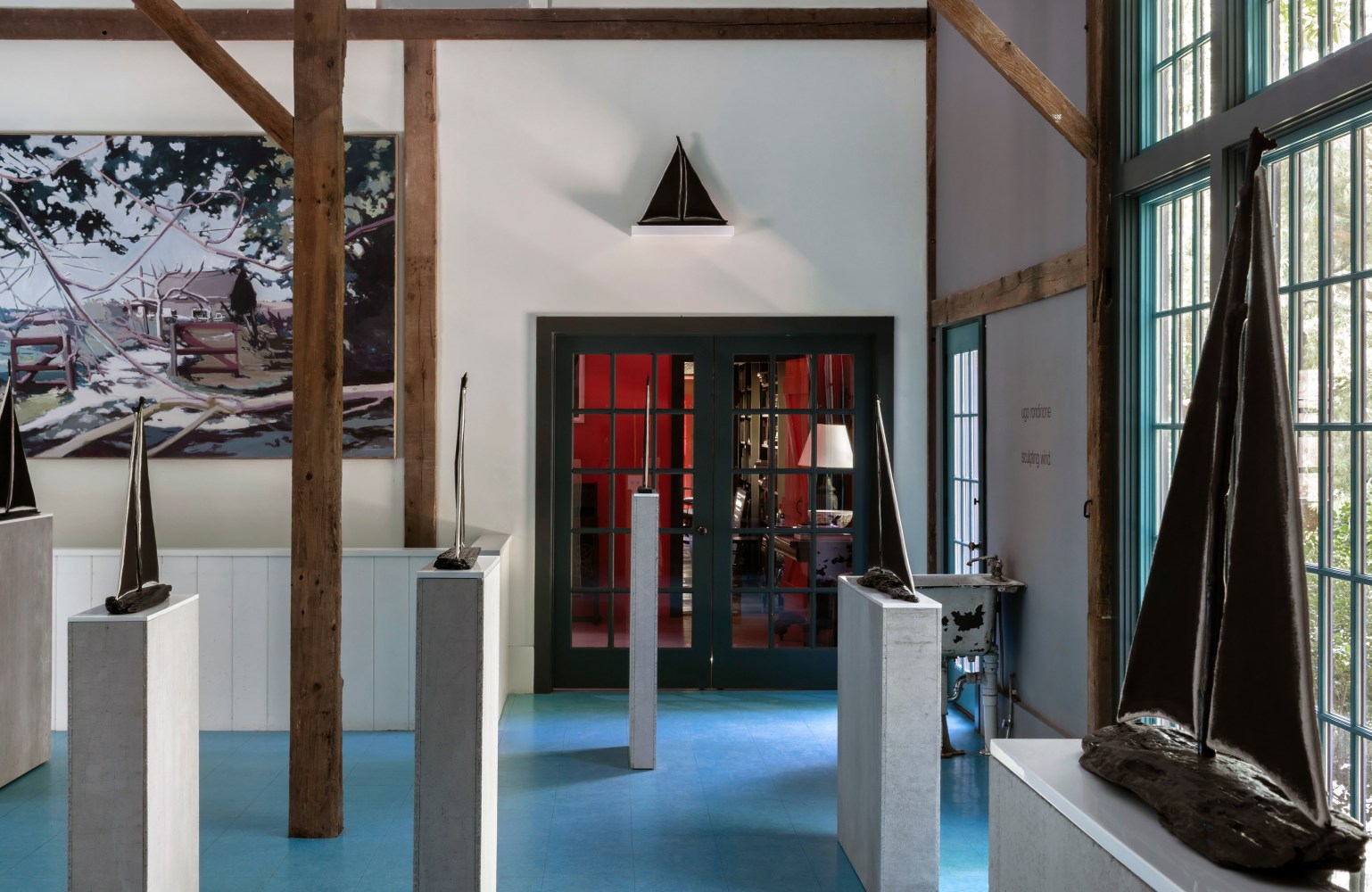 Installation view, Ugo Rondinone, sculpting wind, The Madoo Conservancy, Sagaponack, 2025