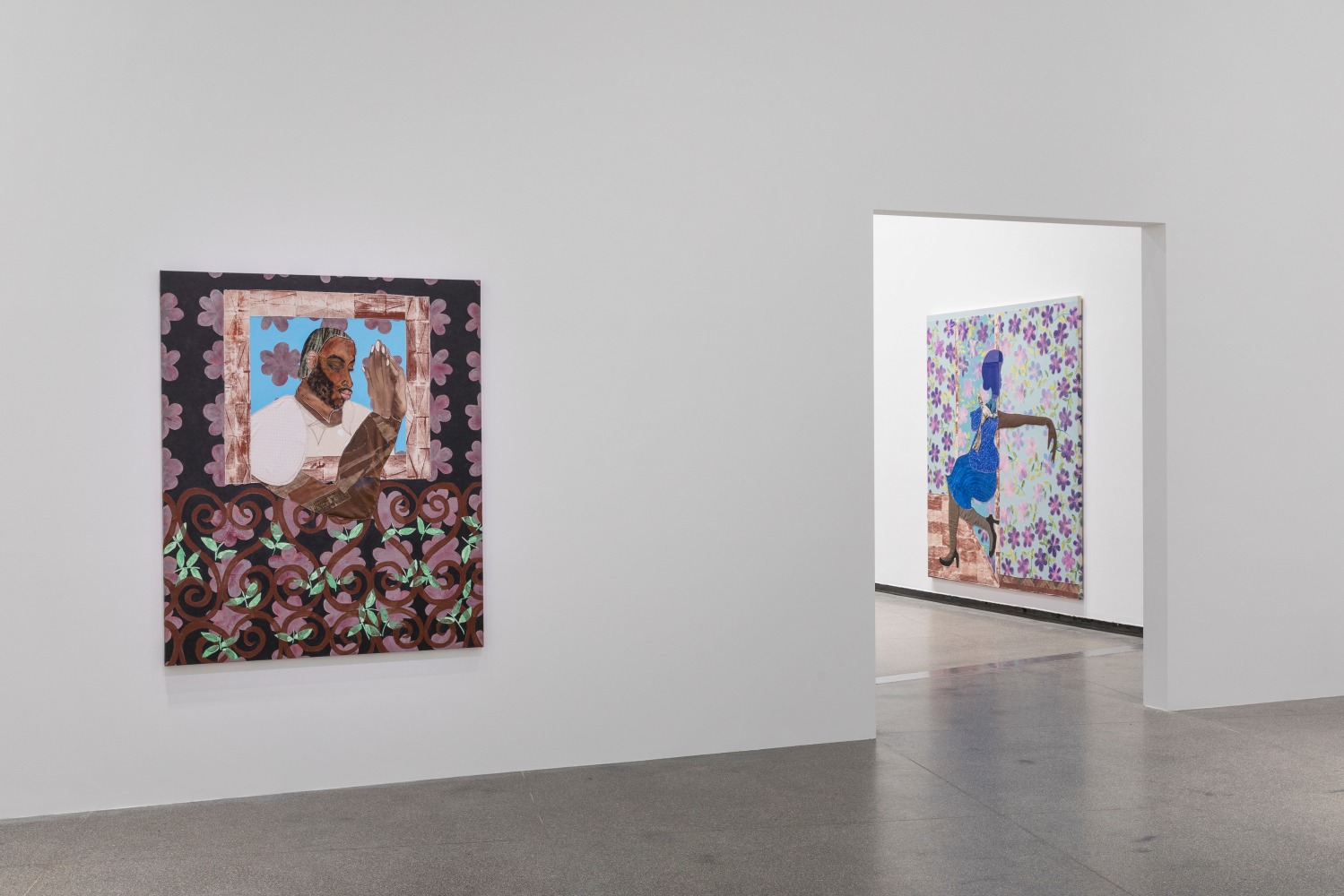 Installation view, Tschabalala Self, Skin Tight, Australian Centre for Contemporary Art, Melbourne, 2025