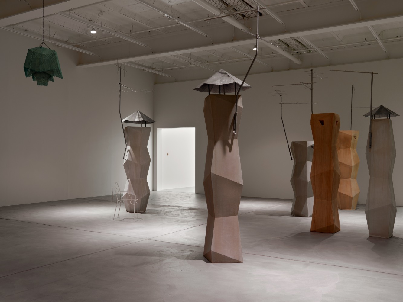 Installation view of Martin Boyce sculpture and photography exhibition