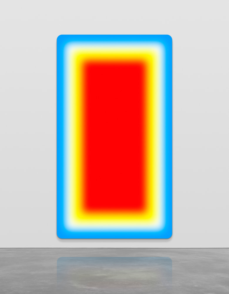 UGO RONDINONE
dreiundzwanzigsteraprilzweitausendundvierundzwanzig
2024
Acrylic on canvas, plexiglass plaque with caption
230 x 130 cm / 90 1/2 x 51 1/8 in
RONDI60315