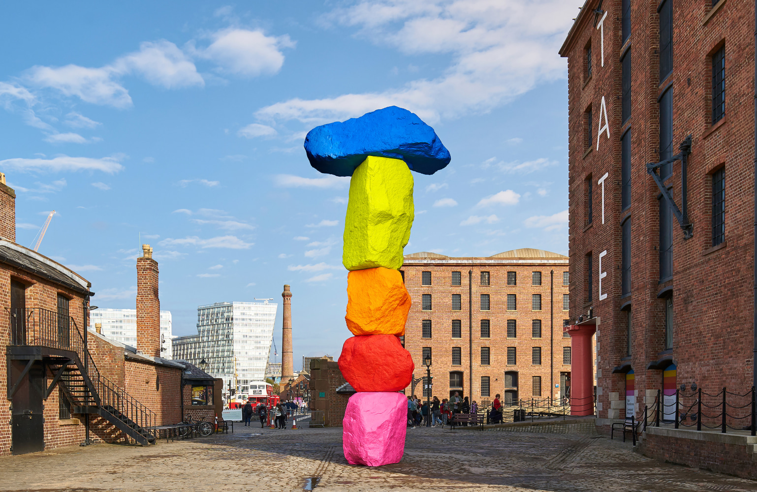 Installation view of sculpture by Ugo Rondinone
