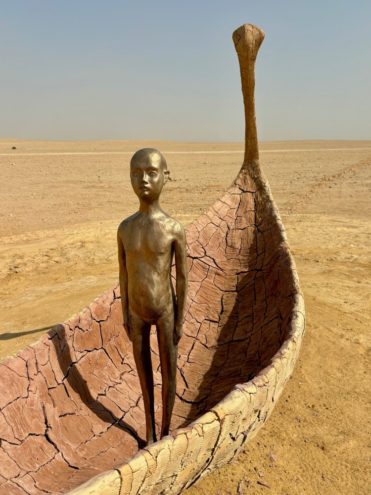 Installation view, Jean-Marie Appriou, Vessel of Time, Pyramides of Giza, Egypt, 2024