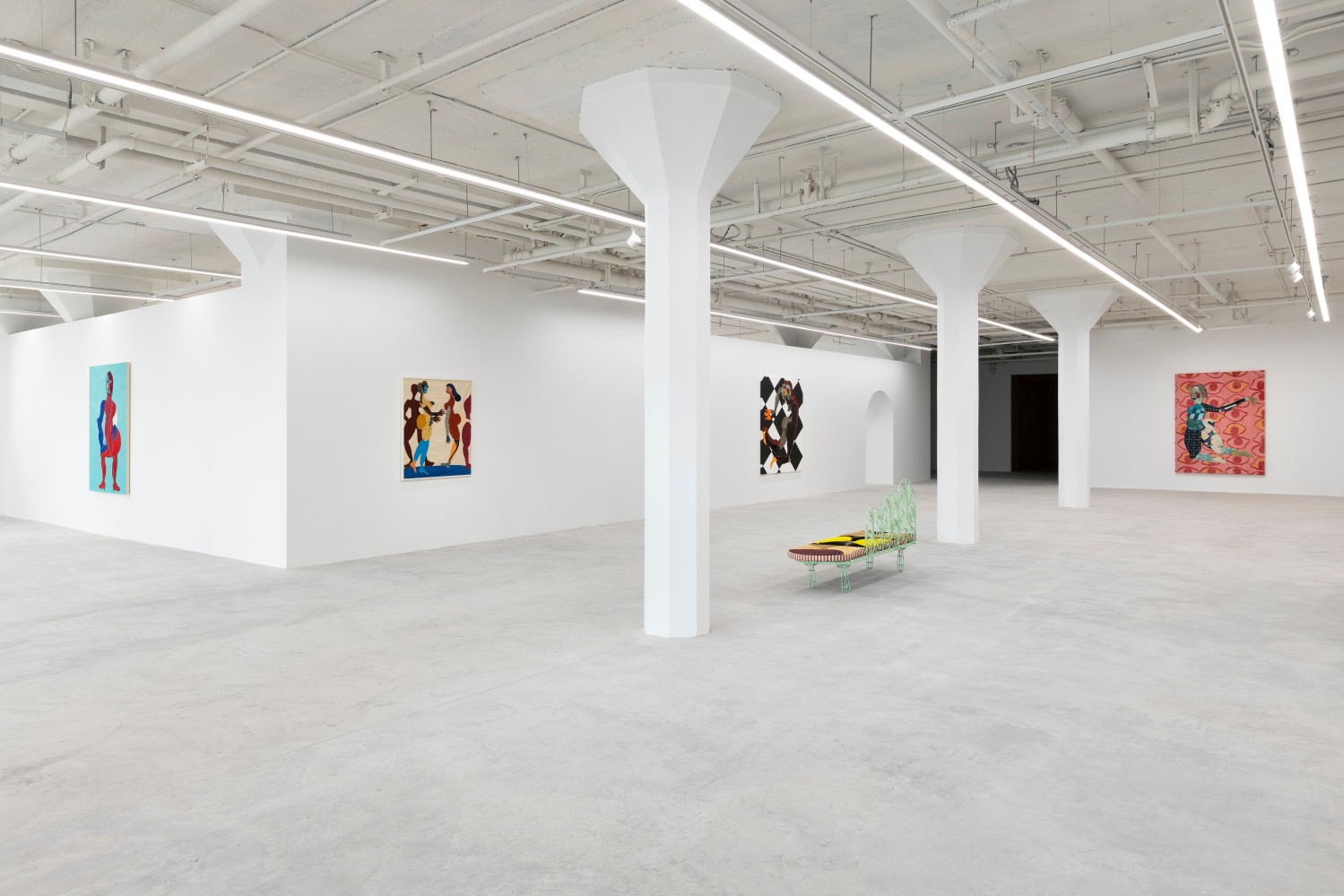 Installation view, Tschabalala Self, The Illusion of the Self, Longlati Foundation, Shanghai, 2025