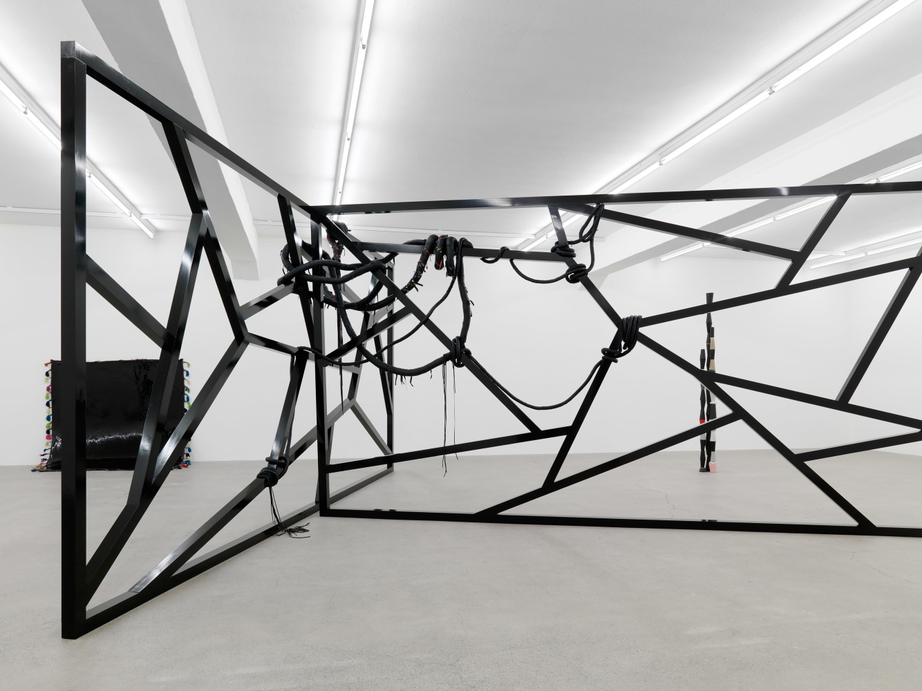Installation view of sculptures by Eva Rothschild