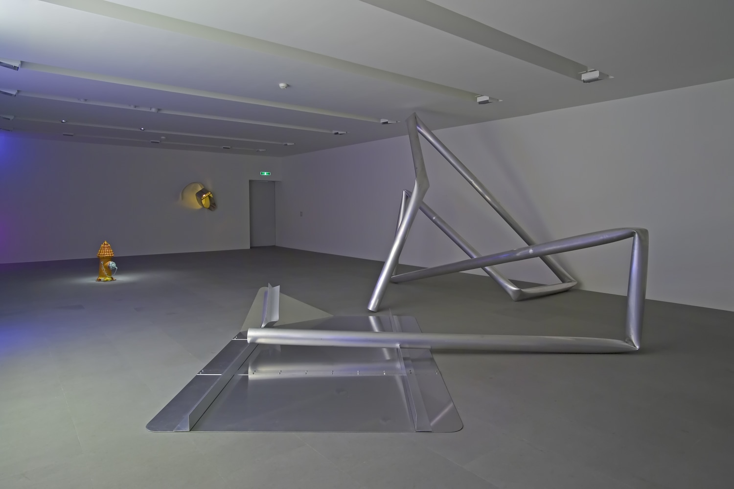 Installation view of sculptures by Mark Handforth