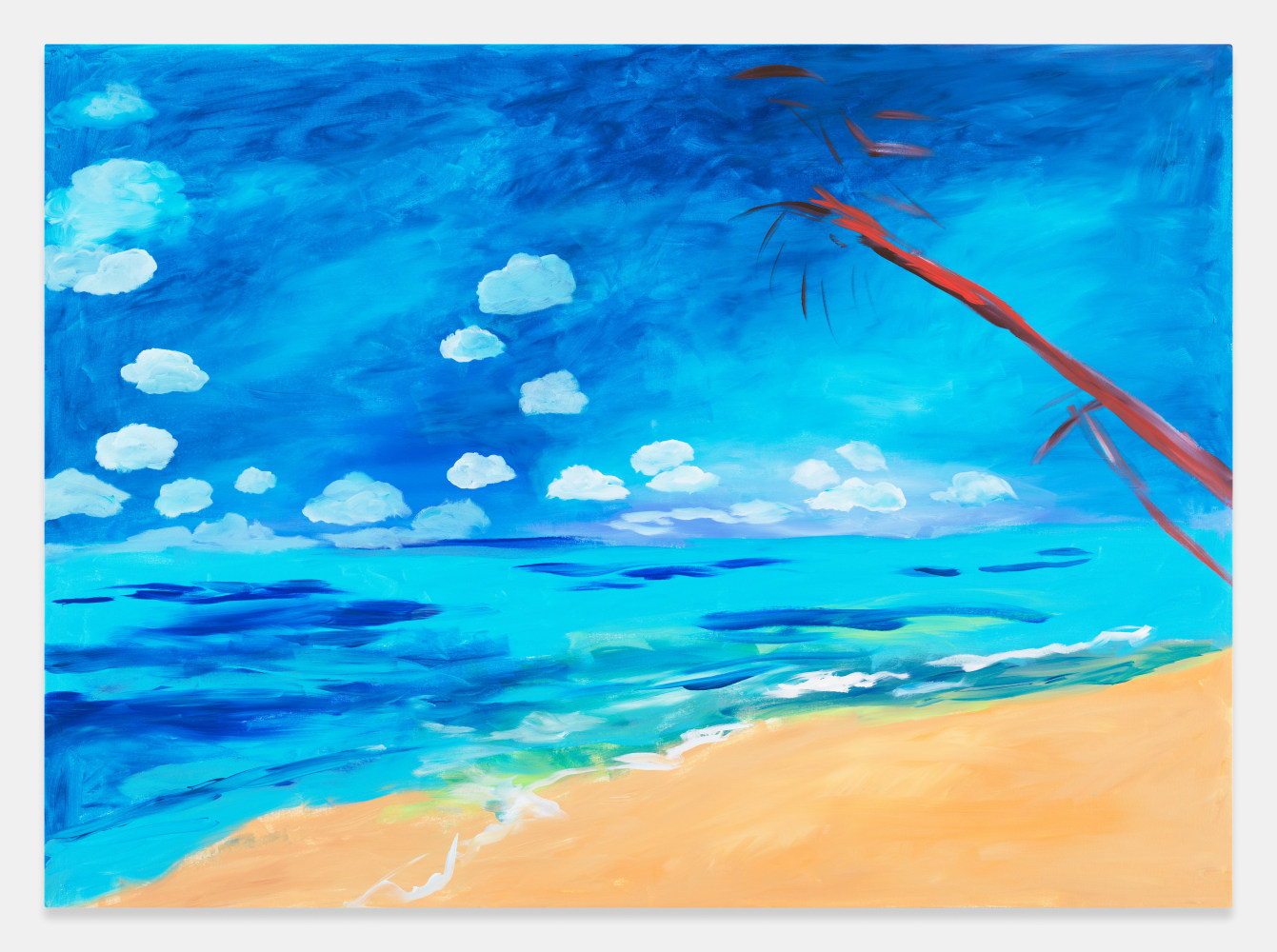 the beach, evening

2023

Acrylic on canvas

99.5 x 137 x 4 cm / 39 1/8 x 53 7/8 x 1 1/2 in

&amp;copy; Karen Kilimnik
