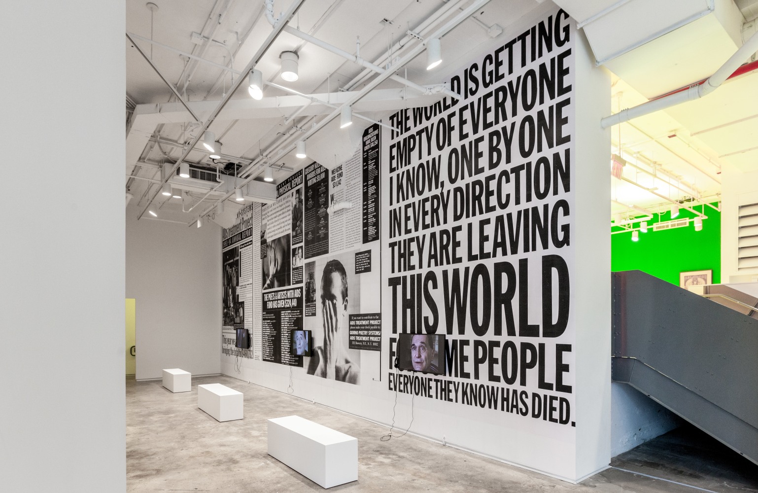 Installation view of works by John Giorno