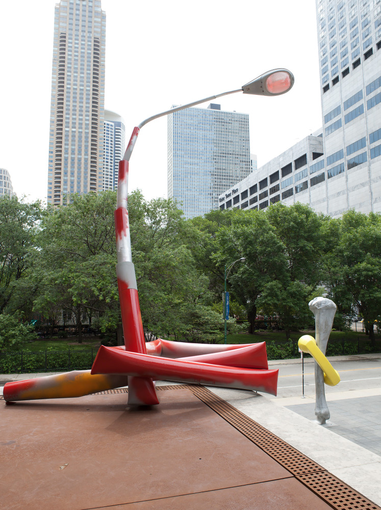 Installation view of sculptures by Mark Handforth