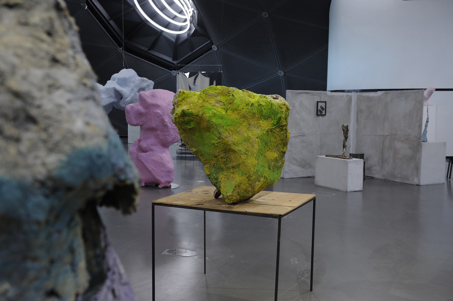 Installation view of works by Franz West
