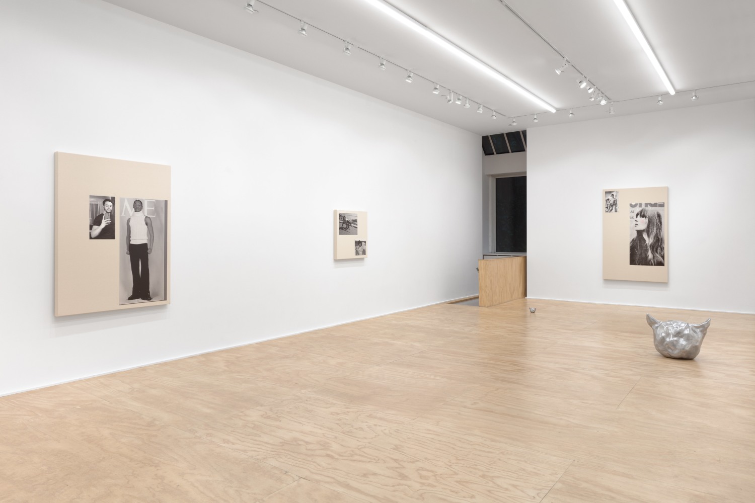 Installation view of sculptures and wall works by Sarah Ortmeyer