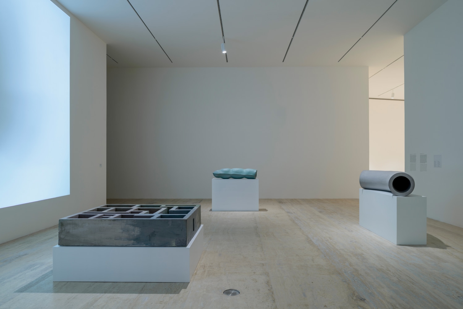 Installation view of sculptures by Peter Fischli and David Weiss