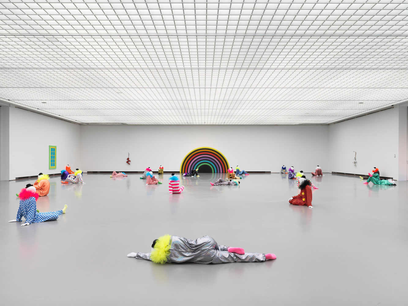 Installation view of sculptures by Ugo Rondinone