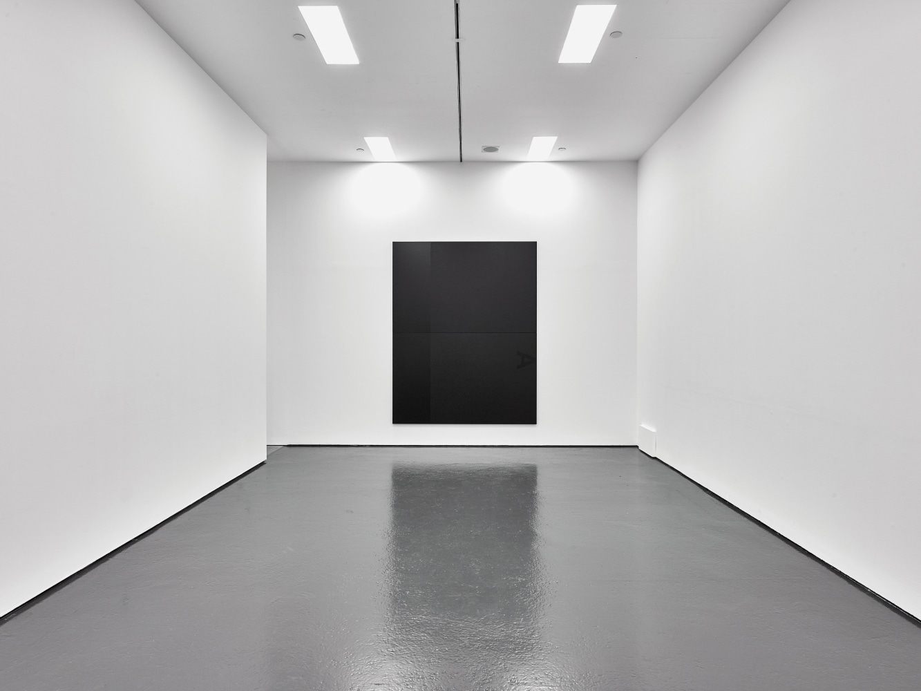 Installation view of paintings by Adam Pendleton