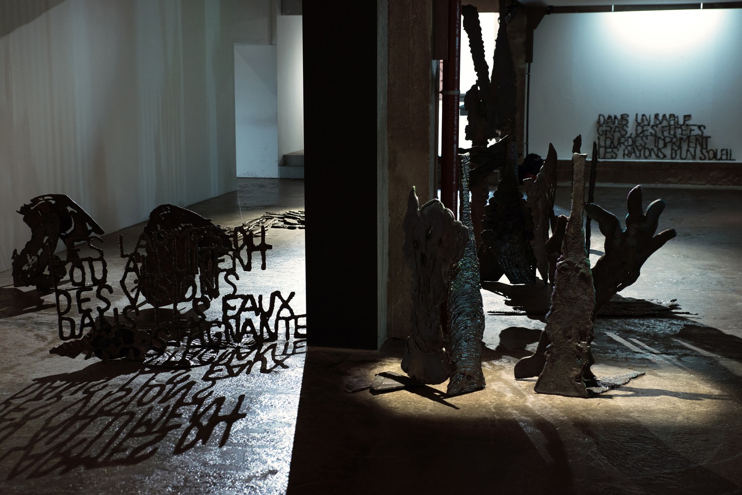 Installation view of sculptures by Jean-Marie Appriou