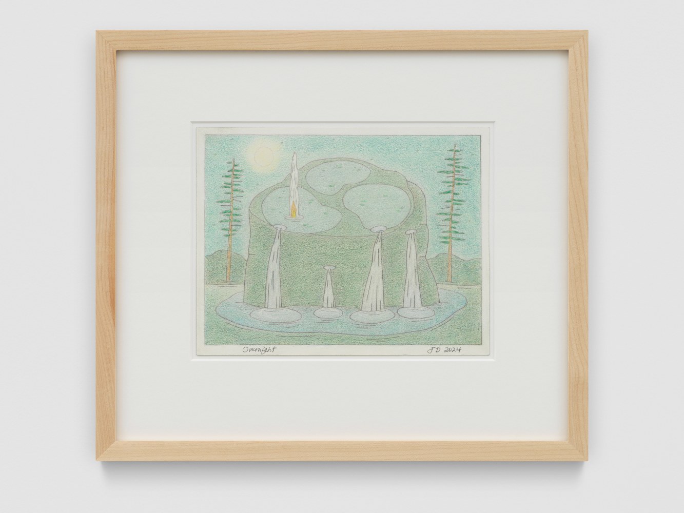 Overnight

2024

Colored pencil and graphite pencil on Arches hot press paper

Sheet 17.5 x 22.5 cm / 7 x 8 7/8 in

Frame 33.5 x 38.5 x 3 cm / 13 1/4 x 15 1/8 x 1 1/8 in

&amp;copy; John Dilg