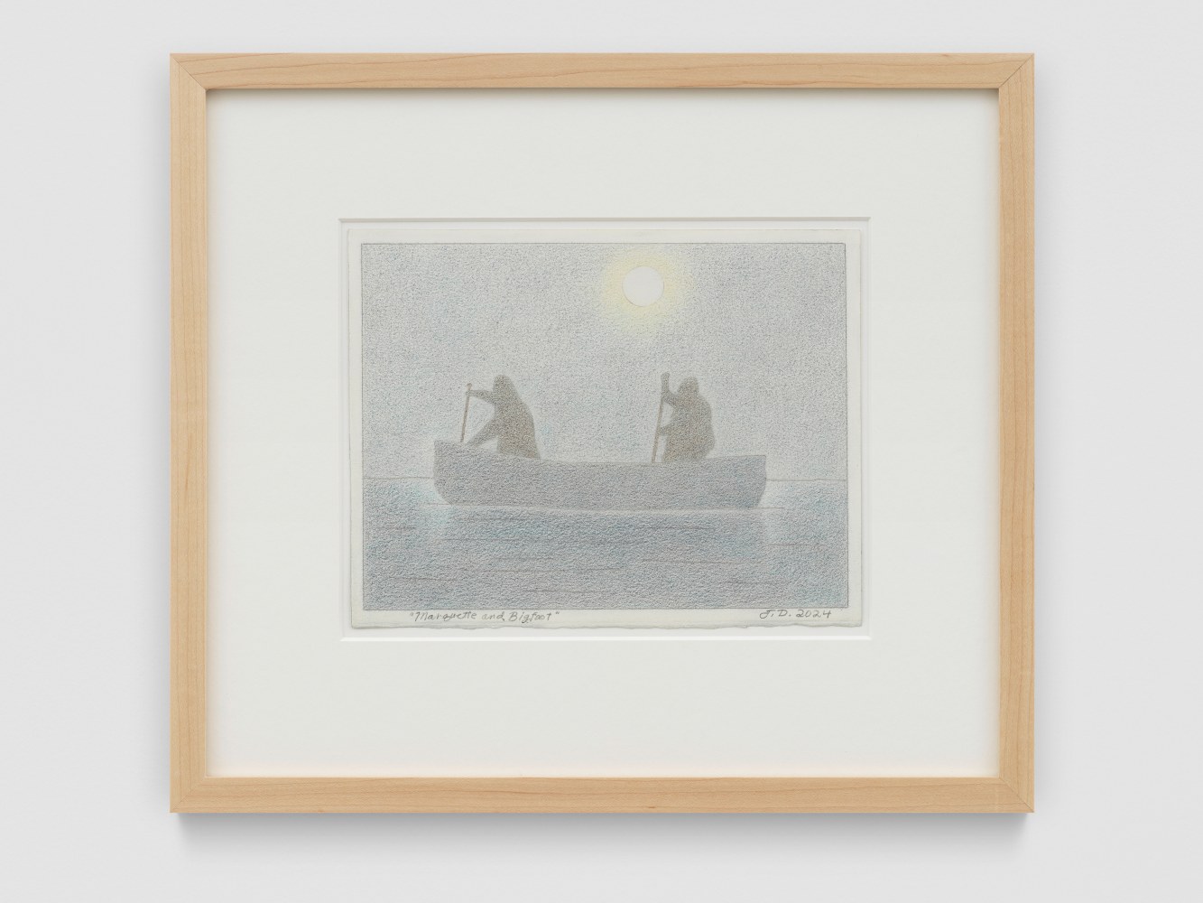 Marquette and Bigfoot

2024

Colored pencil and graphite pencil on Arches hot press paper

Sheet 18 x 23 cm / 7 x 9 in

Frame 33.5 x 38.5 x 3 cm / 13 1/4 x 15 1/8 x 1 1/8 in

&amp;copy; John Dilg