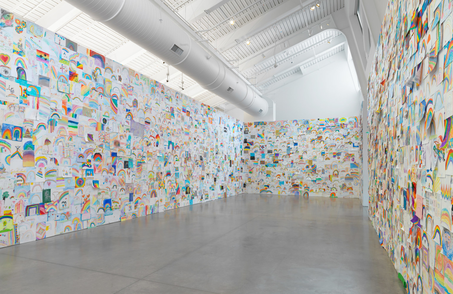 Installation view of works by Ugo Rondinone