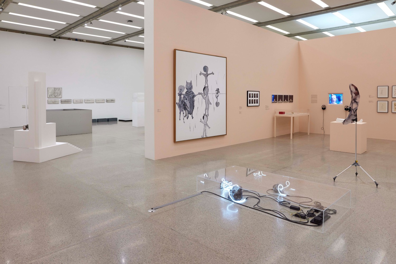 Installation view of painting by Tobias Pils