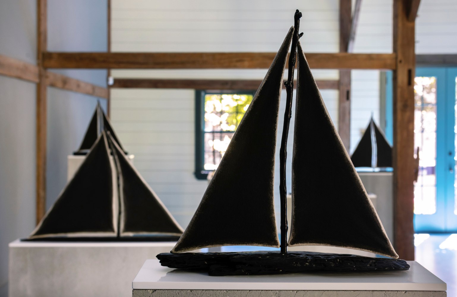 Installation view, Ugo Rondinone, sculpting wind, The Madoo Conservancy, Sagaponack, 2025