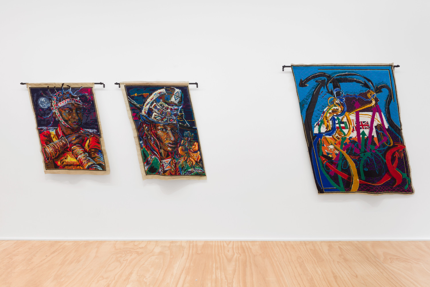 Installation view, Athi-Patra Ruga, Act One ...In Travesti ., Eva Presenhuber, New York,&amp;nbsp;2021