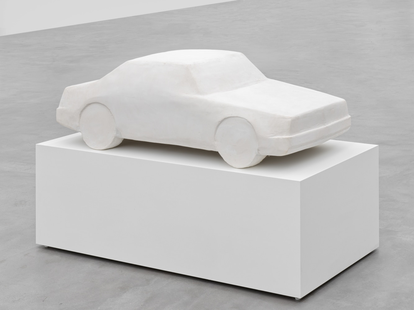 plaster car sculpture by Peter Fischli and David Weiss