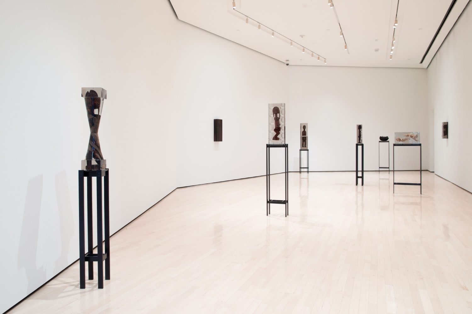 Installation view of sculptures by Matthew Angelo Harrison