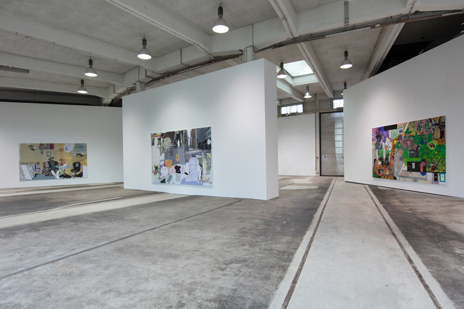 Installation view of paintings by Michael Williams