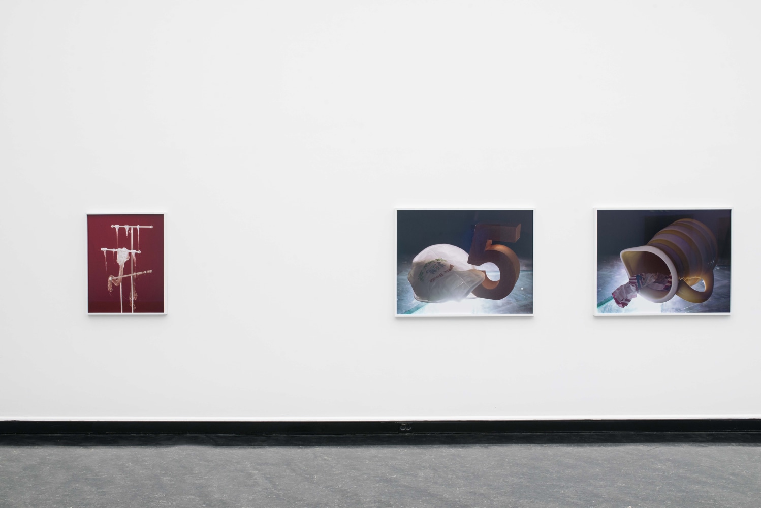 Installation view of photographs by Torbjørn Rødland