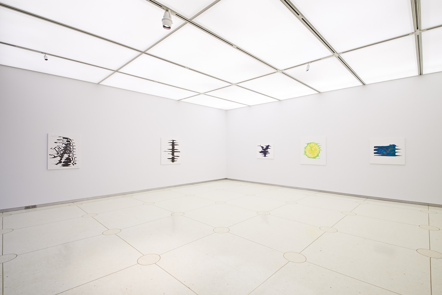 Installation view of paintings by Michael Williams