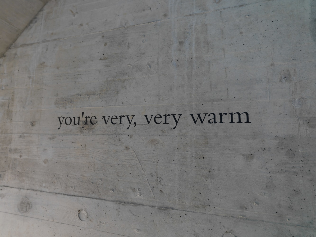 Douglas Gordon I AM HIDE 2007 Vinyl text in matt black on wall, Bembo font, lower case, 15 lines Letter height 3,8 cm