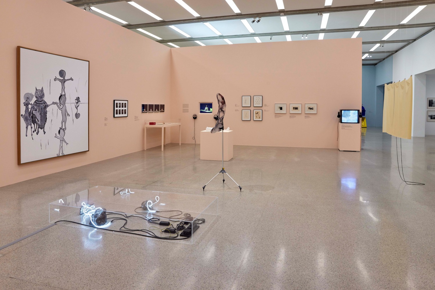 Installation view of painting by Tobias Pils