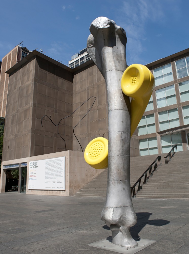 Installation view of sculptures by Mark Handforth