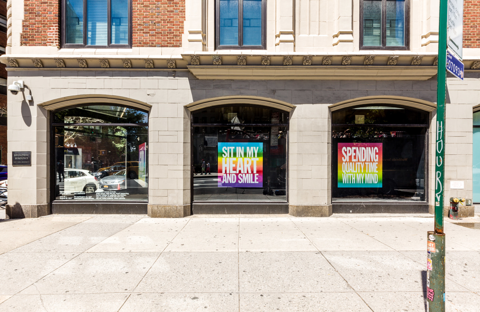 Installation view of works by John Giorno