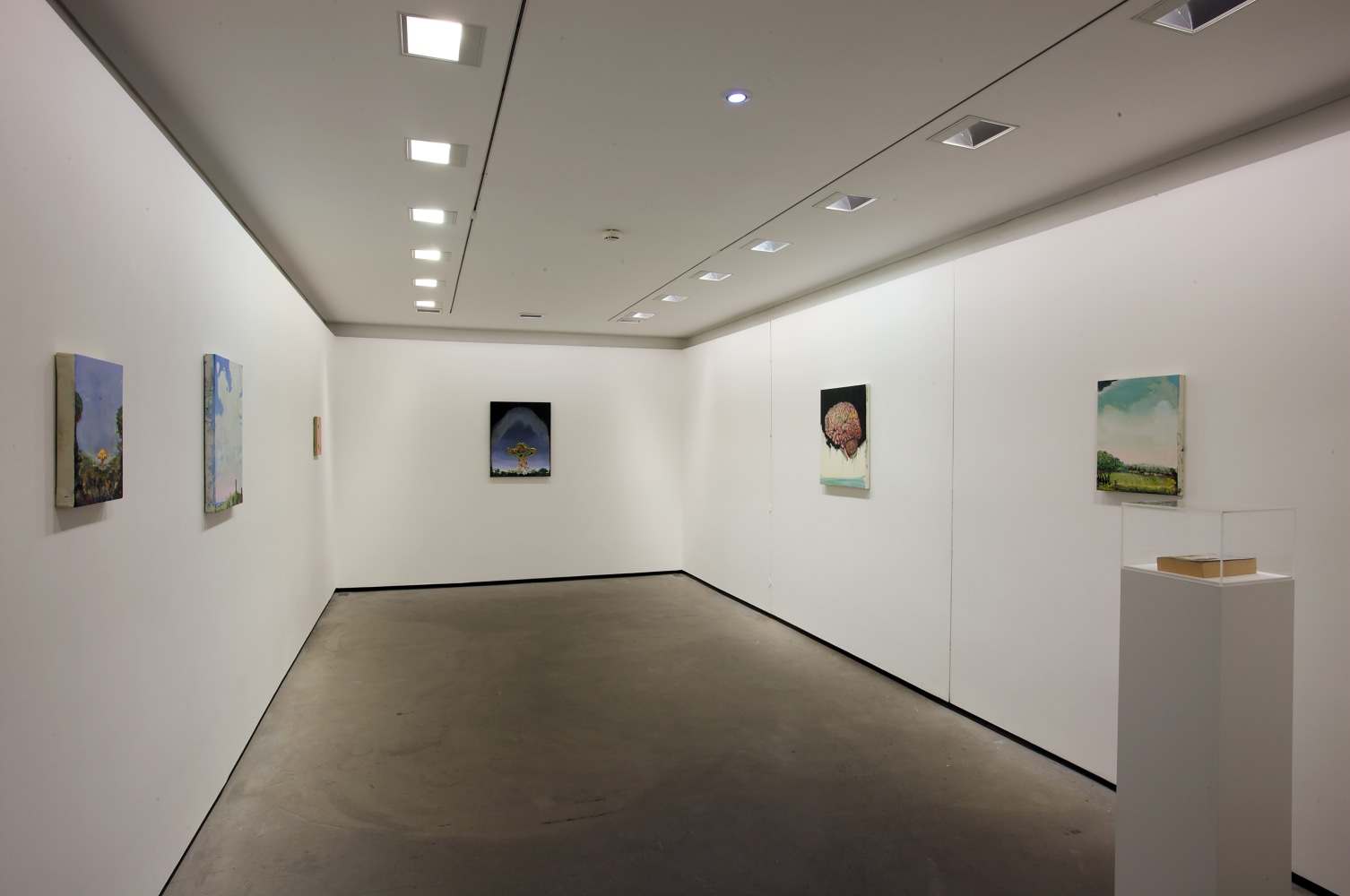 Installation view of paintings by Verne Dawson