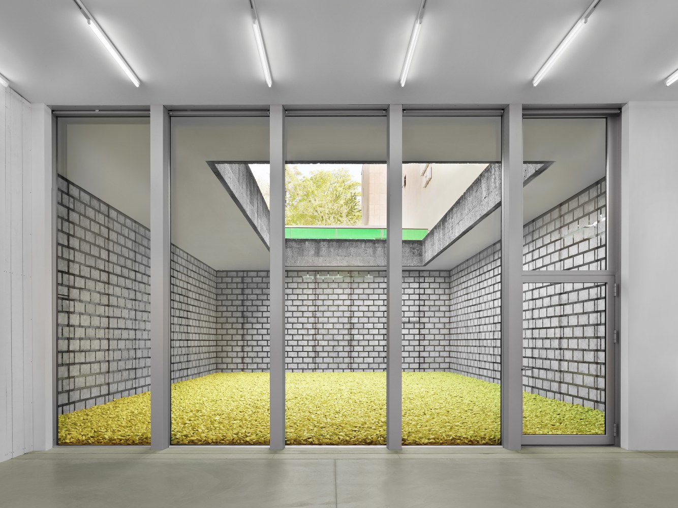 Installation view of sculptures by Ugo Rondinone