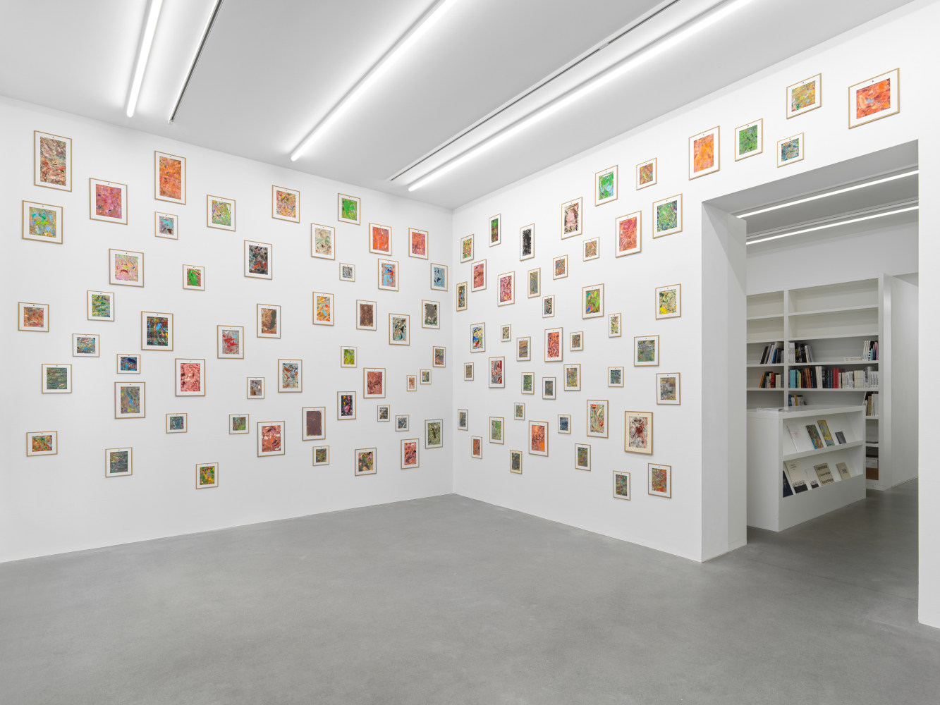 JEAN-FR&amp;Eacute;D&amp;Eacute;RIC SCHNYDER
Billige Bilder
2000-19
Oil on fabric, cardboard; 162 parts
Different sizes between 20 x 10 and 50 x 40 cm
SCHNY50888