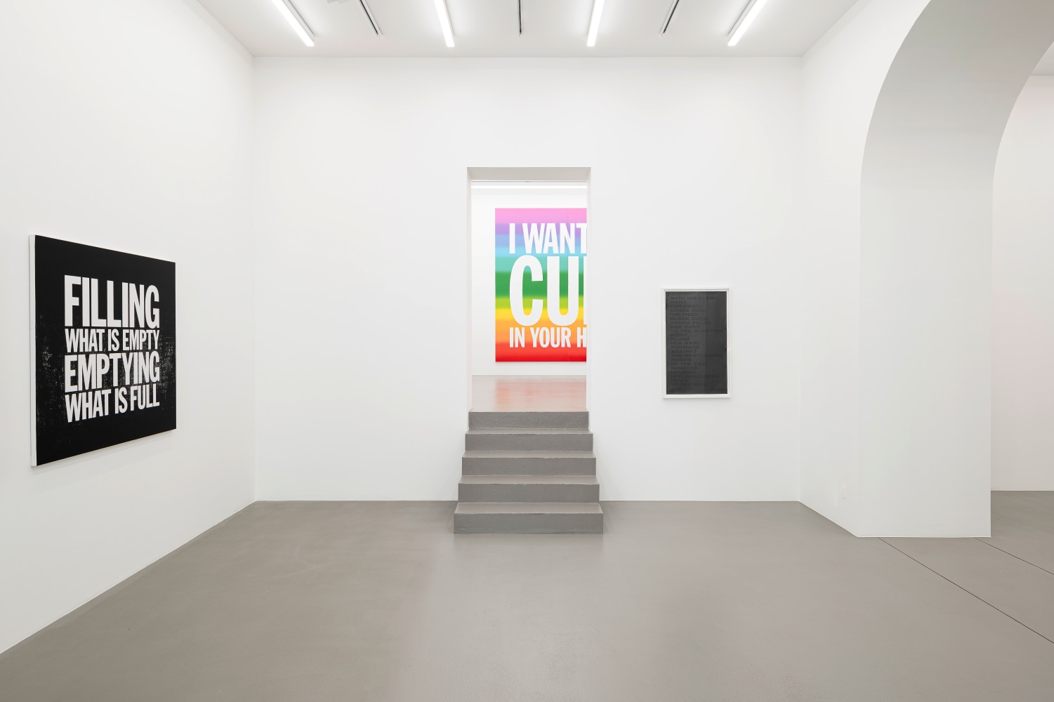 Installation view, John Giorno, God Complex, Galerie Eva Presenhuber, Vienna, 2024