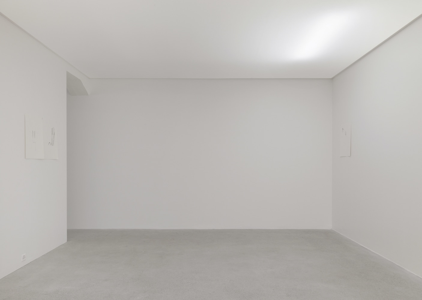 Installation view of Trisha Donnelly light and film installations