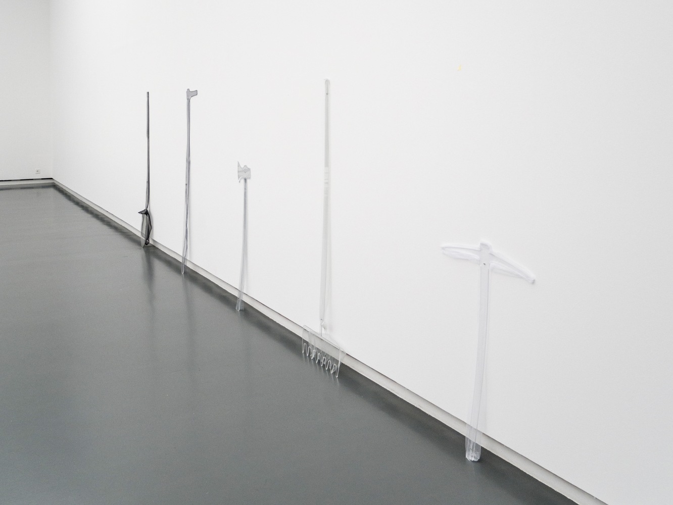 Installation view of Louisa Gagliardi paintings and scultptures