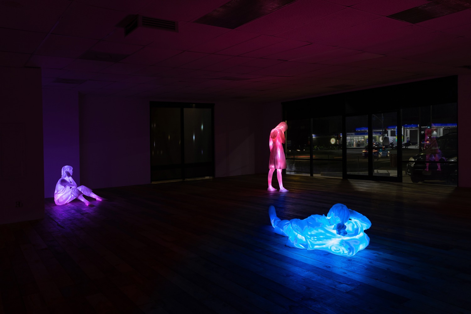 Installation view of Works by Doug Aitken