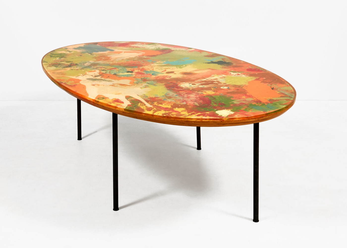 FRANZ WEST

Working Table in Aspic (Arbeitstisch in Aspik)
2012
Epoxy, wood, paint, steel
75 x 236.5 x 135 cm / 29 1/2 x 93 1/8 x 53 1/8 in
WEST 60117