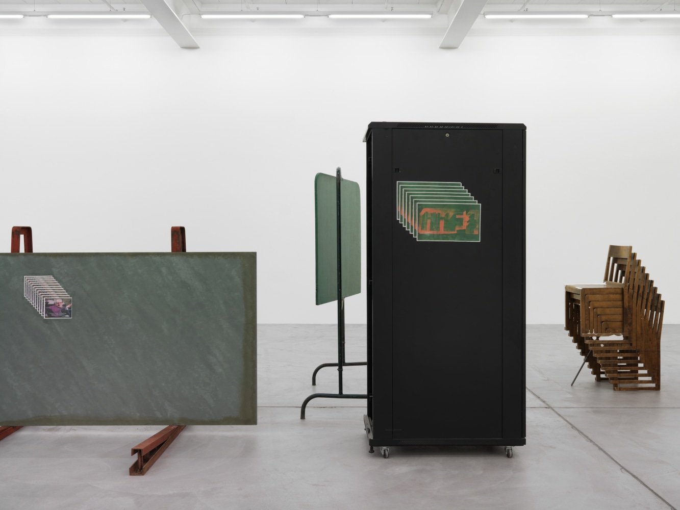 Installation view of Matias Faldbakken sculpture installation exhibition