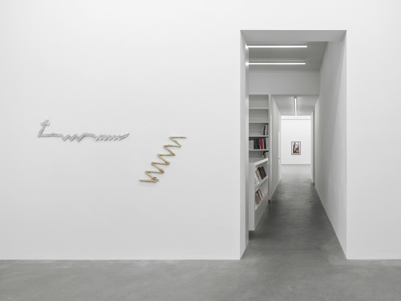Installation view, Matias Faldbakken, Abstracts and Pewter Abstracts, Galerie Eva Presenhuber, Waldmannstrasse, Zurich, 2025