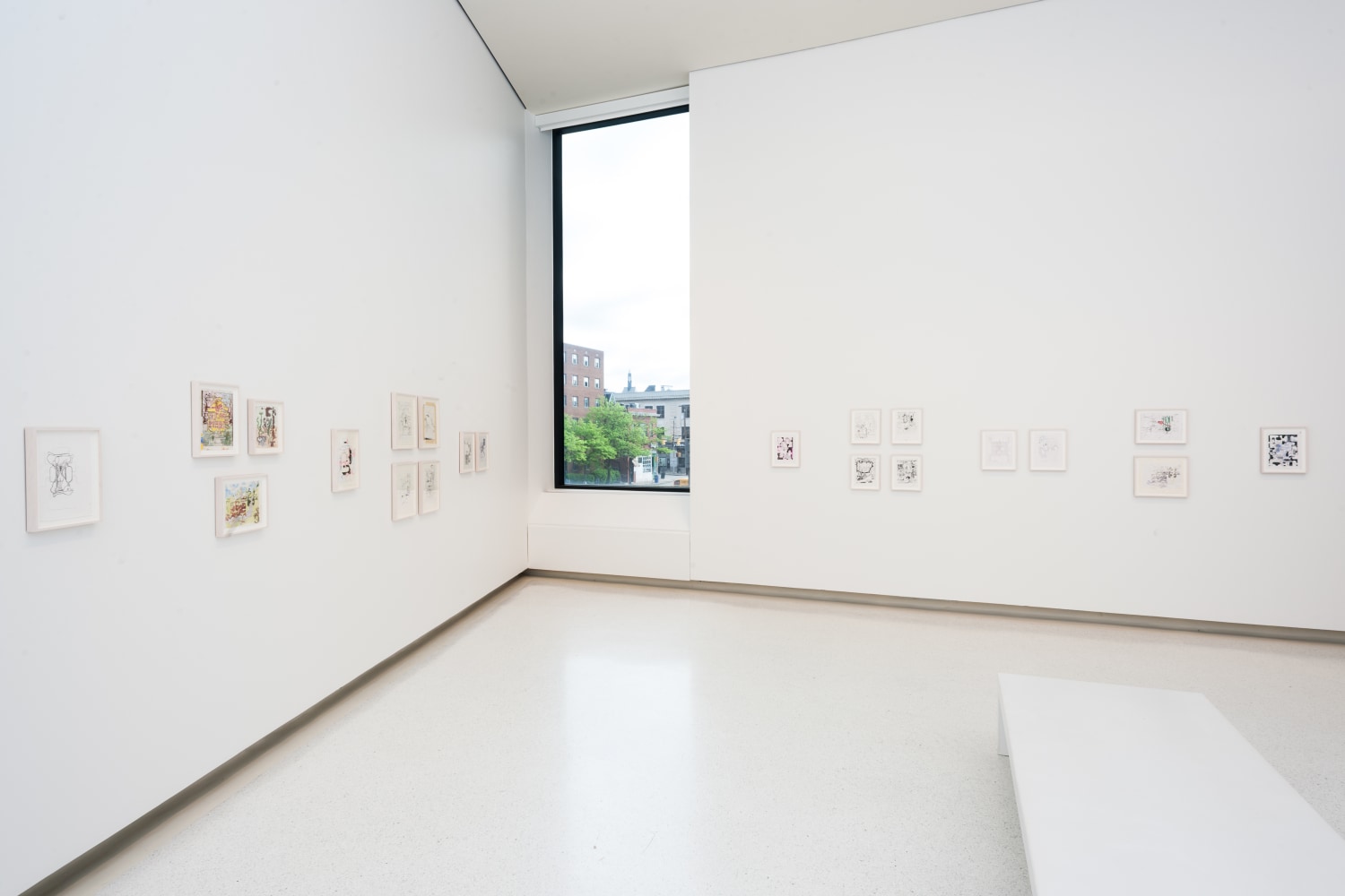 Installation view of paintings by Michael Williams