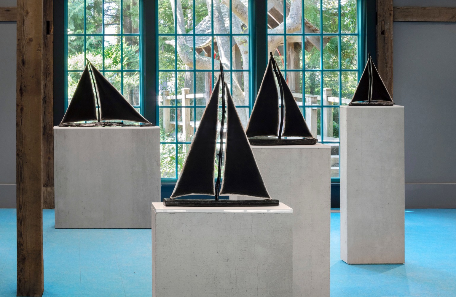 Installation view, Ugo Rondinone, sculpting wind, The Madoo Conservancy, Sagaponack, 2025