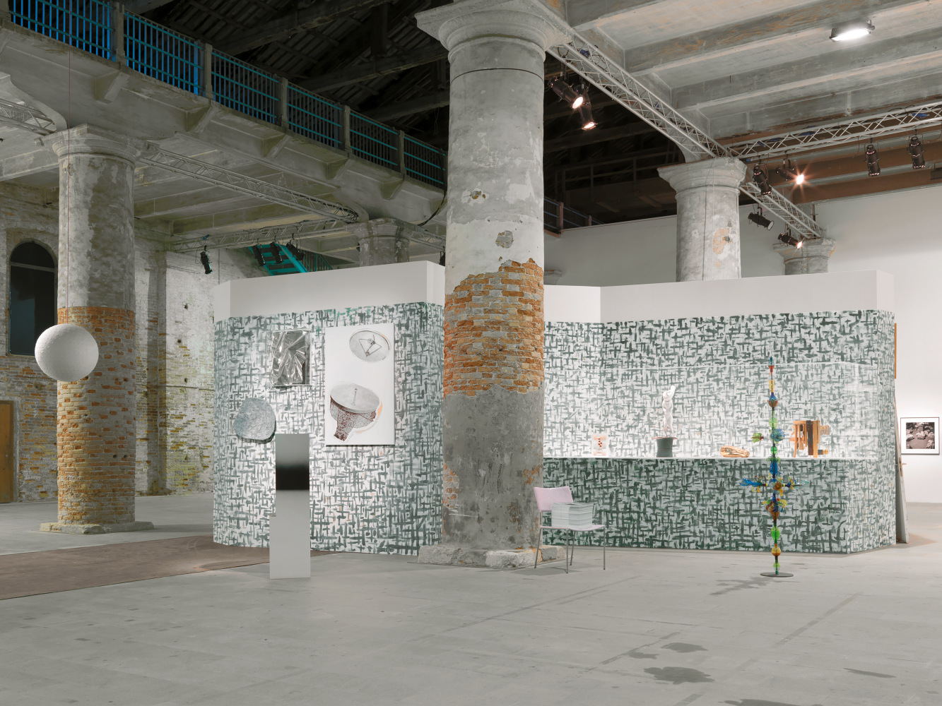 Installation view of works by Franz West