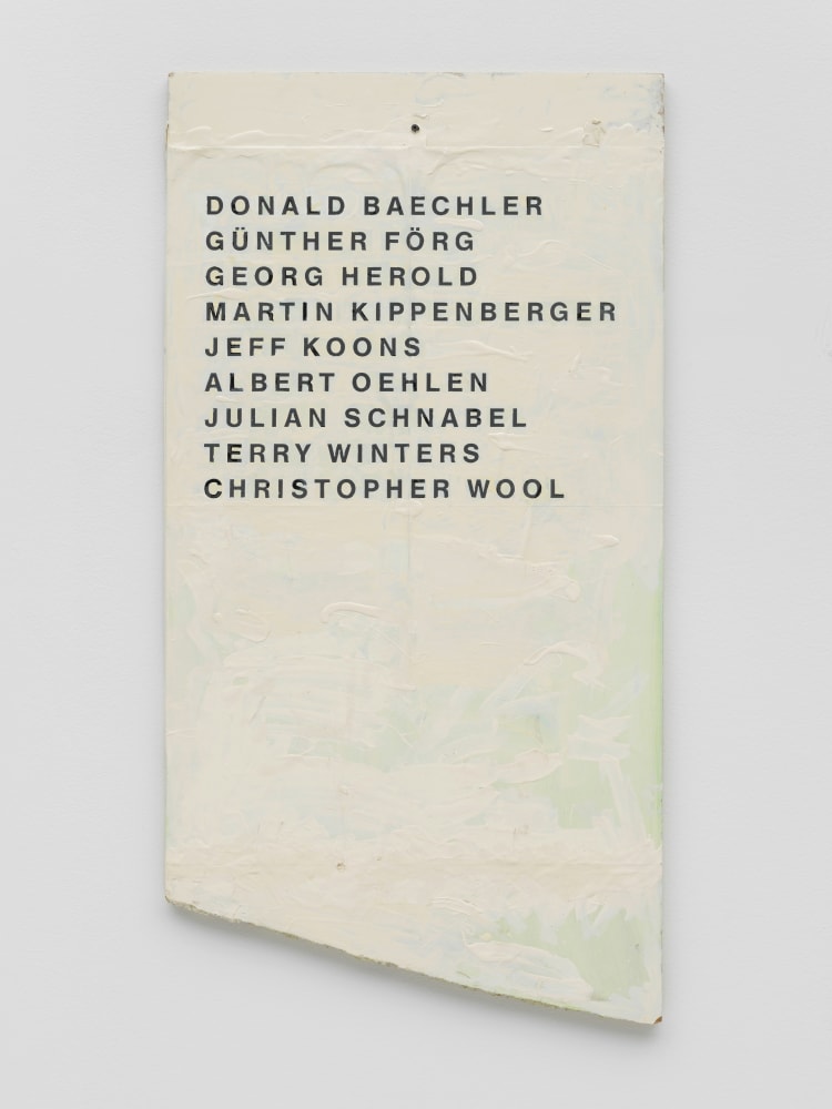 Ohne Titel

1990
Collage and paint on wood
112 x 59 x 2 cm / 44 1/8 x 23 1/4 x 3/4 in

&amp;copy; Archiv Franz West &amp;copy; Estate Franz West