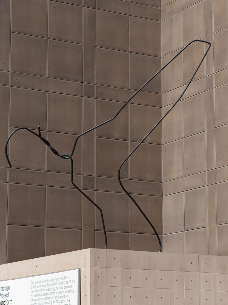 Installation view of sculptures by Mark Handforth