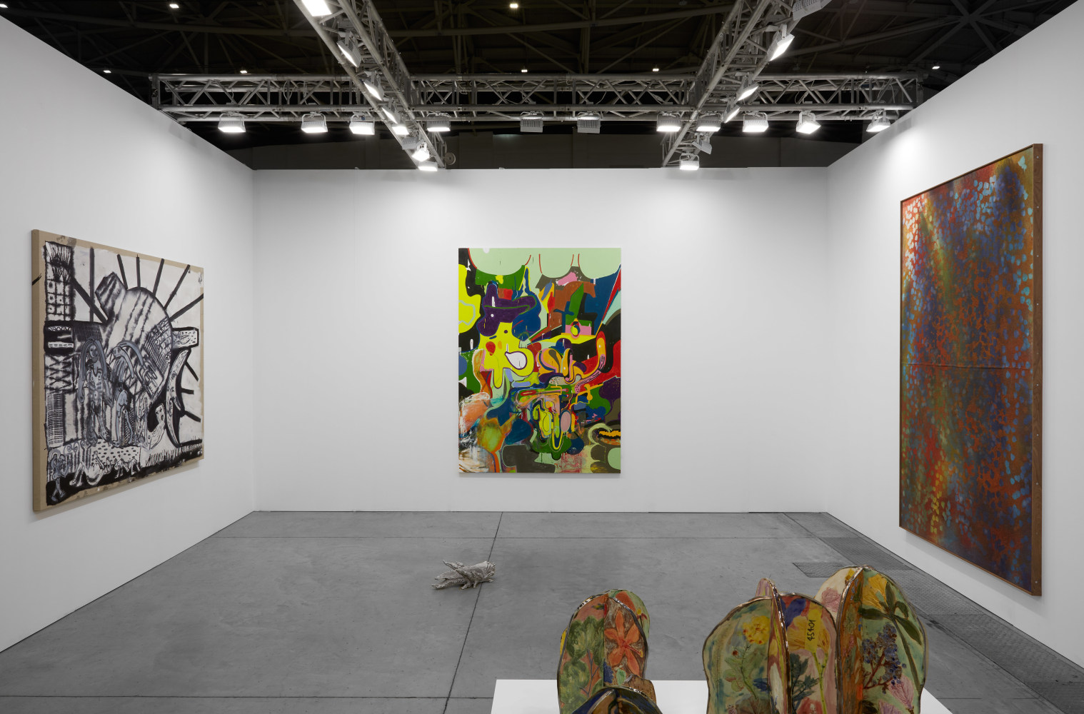 Installation view of works by various artists