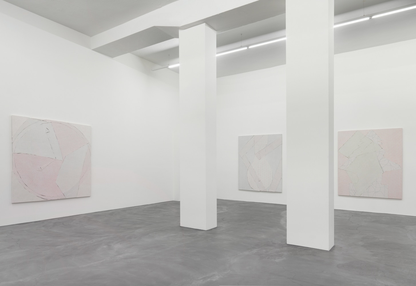 Installation view of Wyatt Kahn wall reliefs
